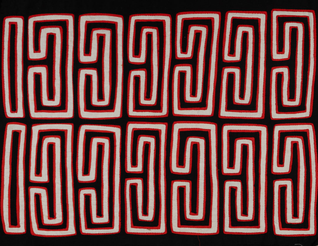 Traditional Black White And Red Classic Design Mola