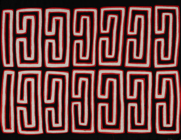 Traditional Black White And Red Classic Design Mola