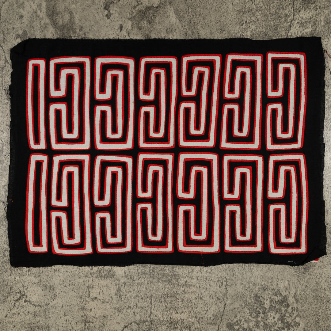 Traditional Black White And Red Classic Design Mola