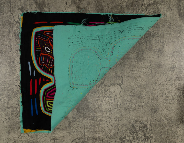 Multi-Color Puppy Dog In A Maraca Mola