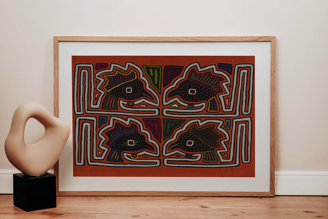 Classic White And Orange Bird Head Mola