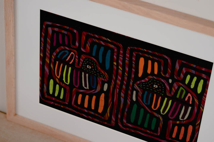 Vintage Black And Red Birdcage Mola