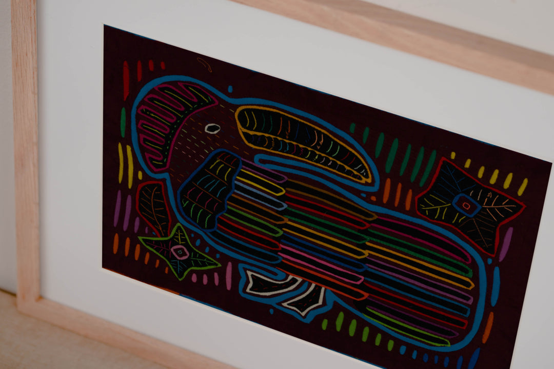 Maroon And Turquoise Jungle Bird Mola