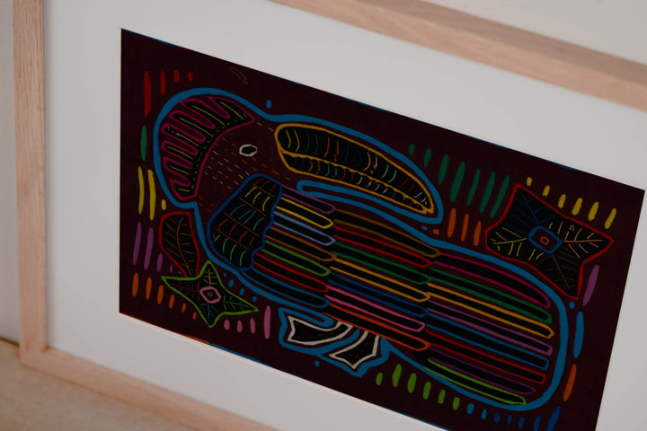 Maroon And Turquoise Jungle Bird Mola