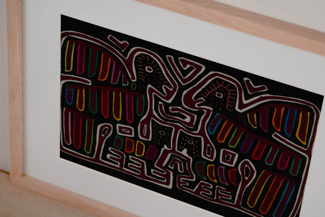 Traditional Red White and Black Family Affair Mola