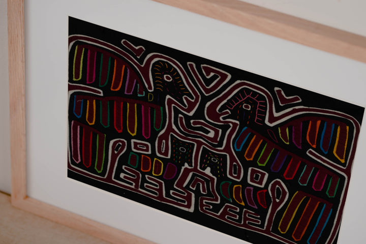 Traditional Red White and Black Family Affair Mola