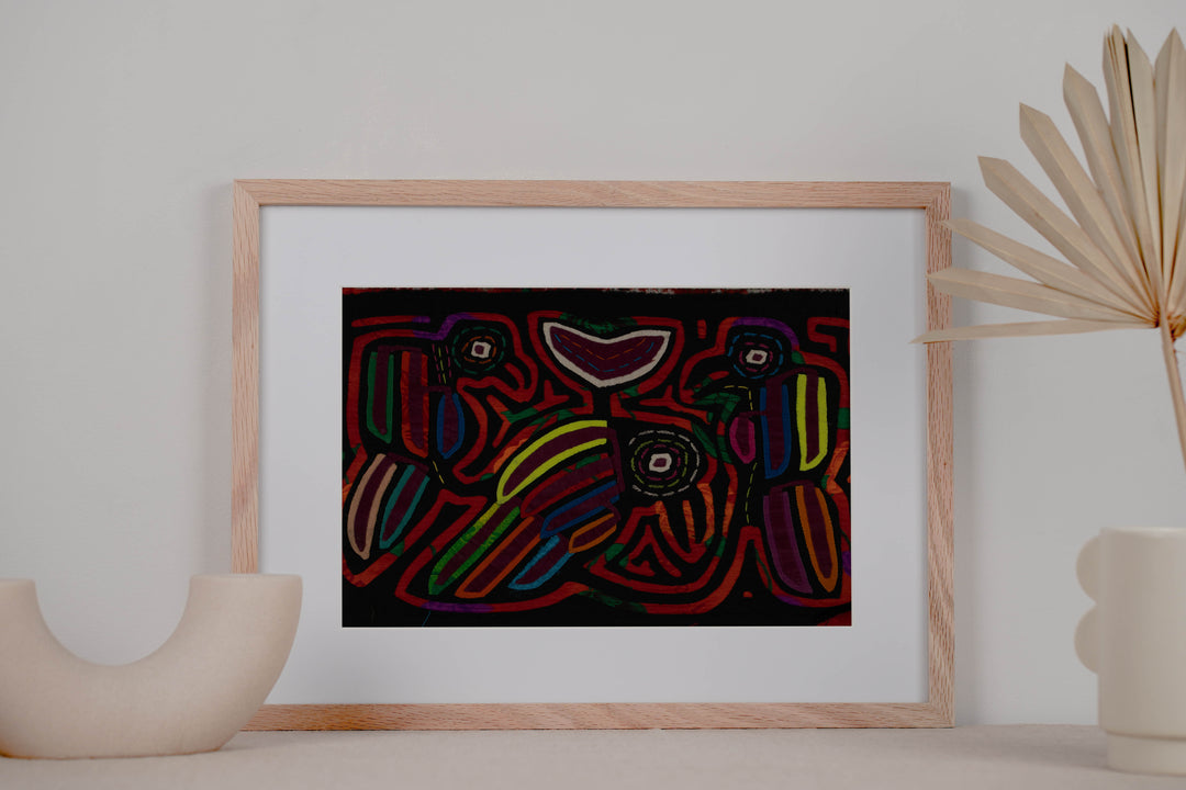 Traditional Black And Red Family Affair Mola