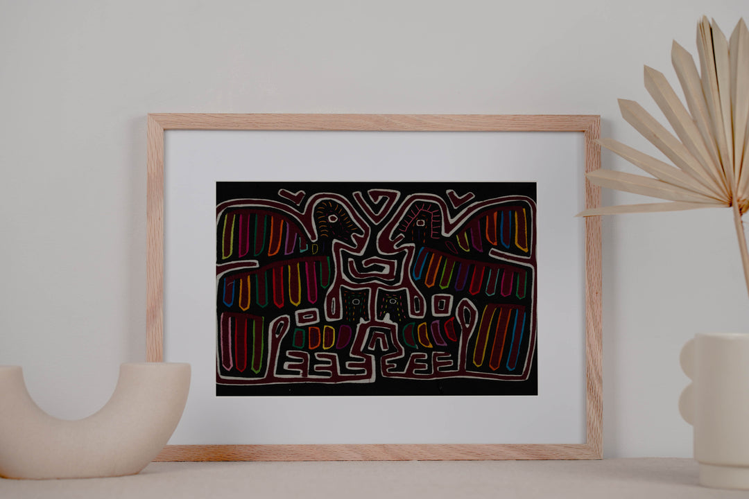 Traditional Red White and Black Family Affair Mola