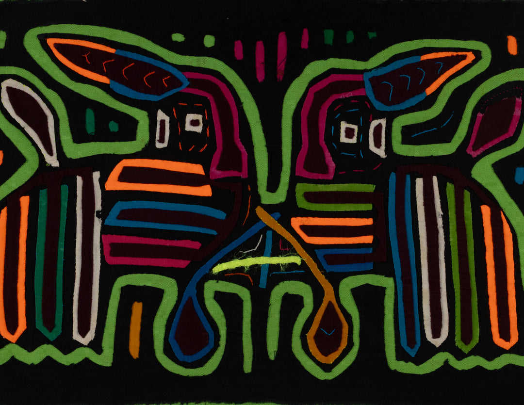 Classic Black And Green Jungle Bird Mola