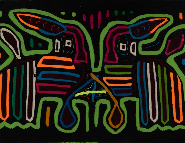 Classic Black And Green Jungle Bird Mola