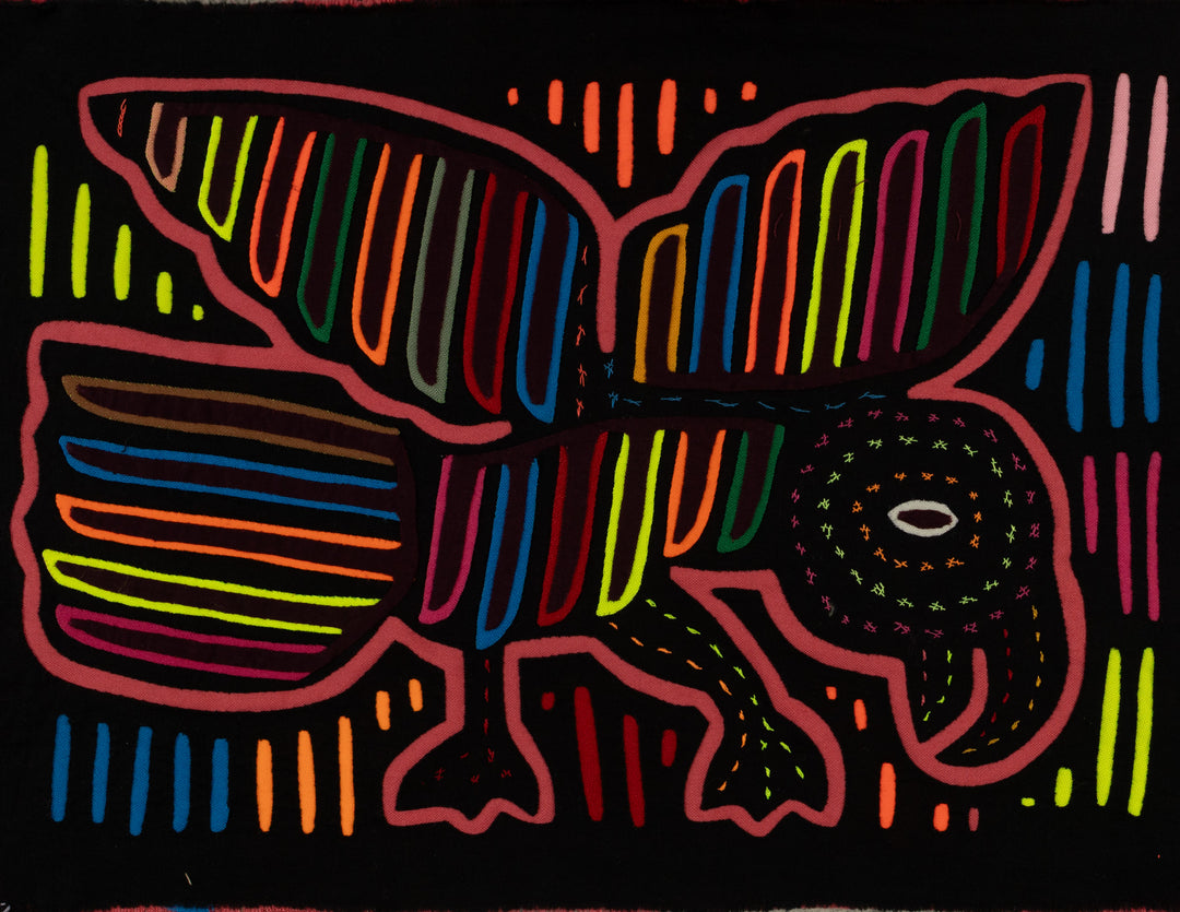 Black And Peach Bird On The Wing Mola