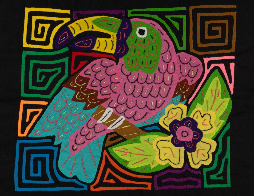 Fantasy Pink And Blue Toucan Parrot Bird Mola