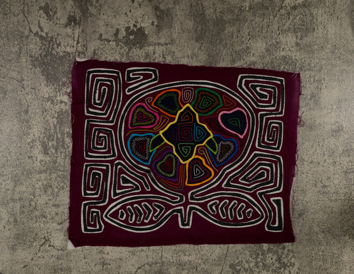 Classic Maroon Black And White Design Mola