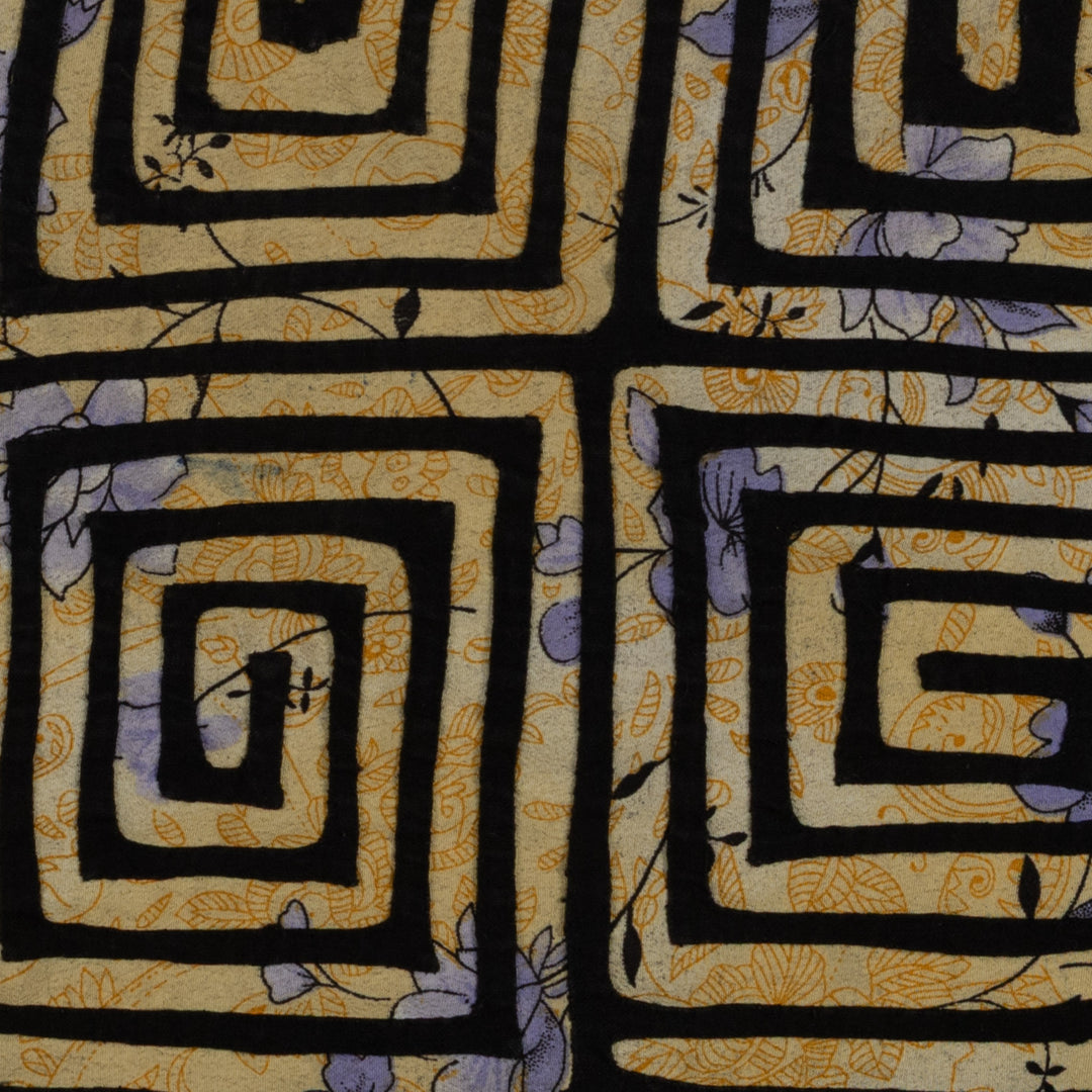 Vintage Black And Yellow Special Background Material Mola