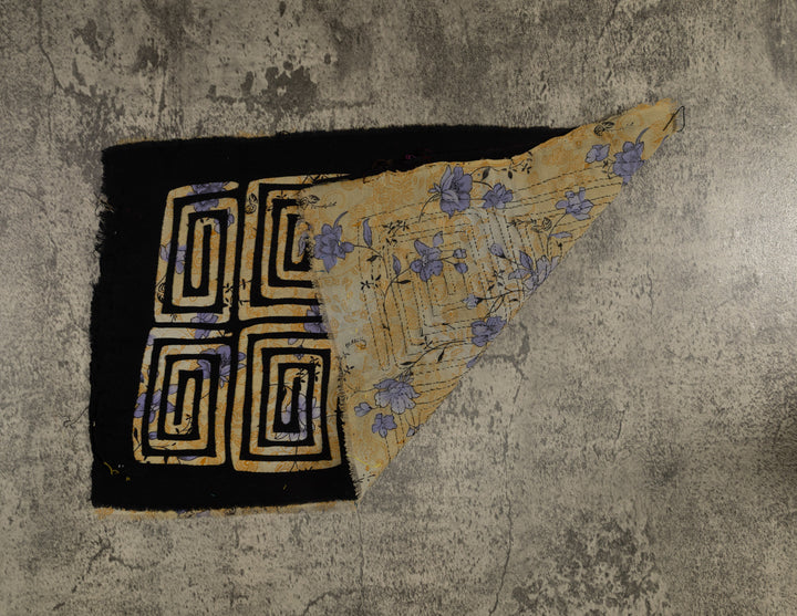 Vintage Black And Yellow Special Background Material Mola