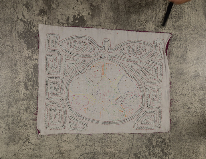 Classic Maroon Black And White Design Mola