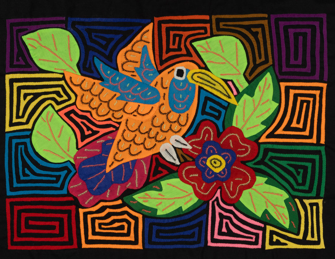 Fantasy Orange And Blue Hummingbird Mola