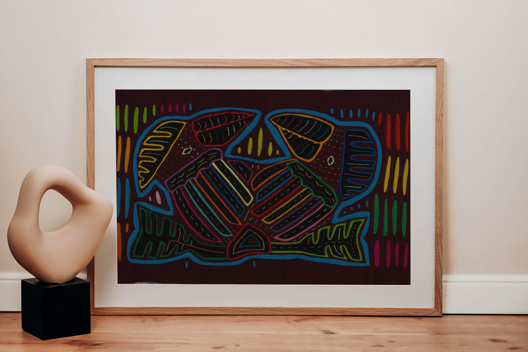 Maroon And Turquoise Jungle Bird Mola