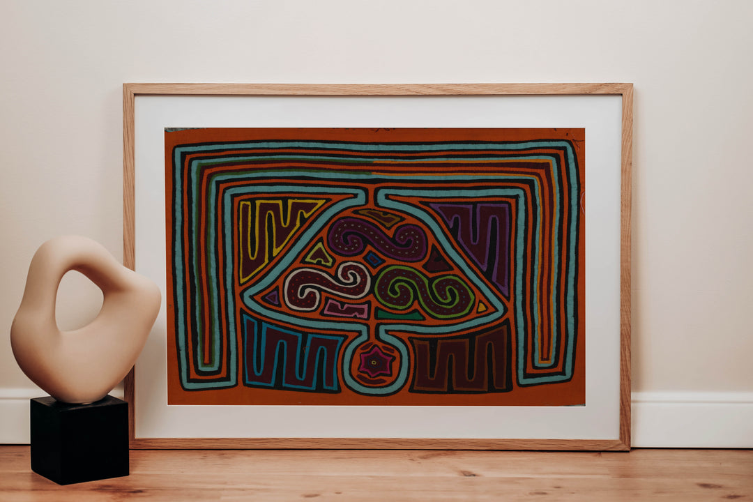 Traditional Orange And Turquoise Jingle Bell Mola