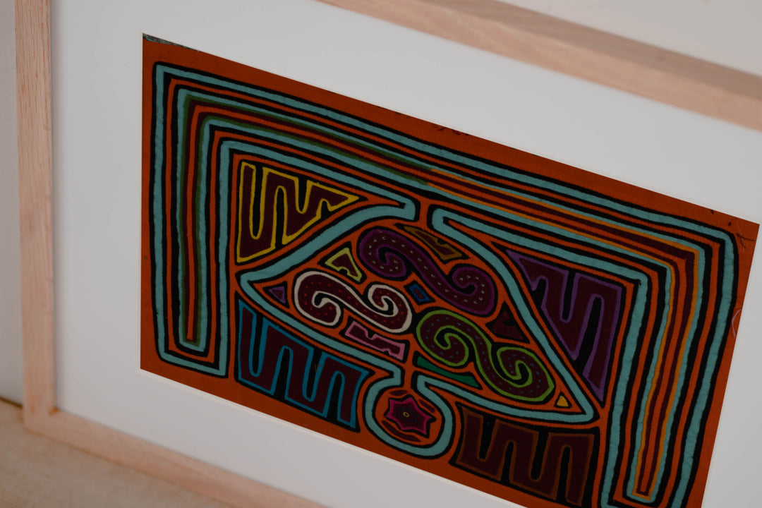 Traditional Orange And Turquoise Jingle Bell Mola