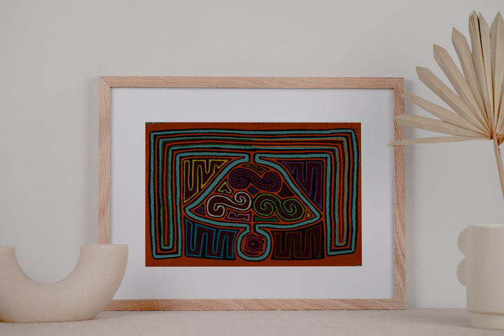 Traditional Orange And Turquoise Jingle Bell Mola