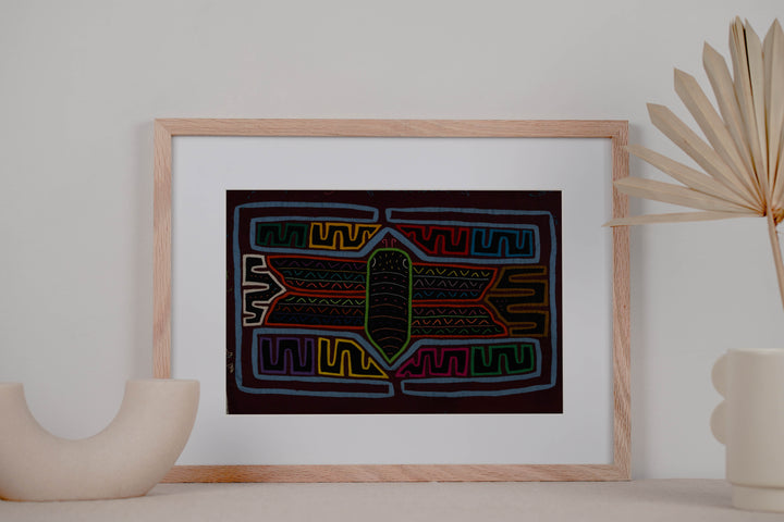 Classic Burgundy And Blue Butterfly Mola (Copy)