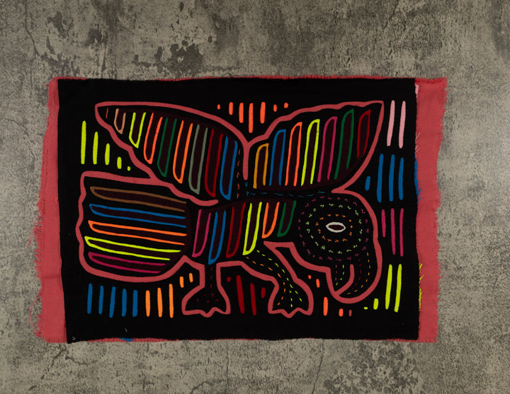 Black And Peach Bird On The Wing Mola