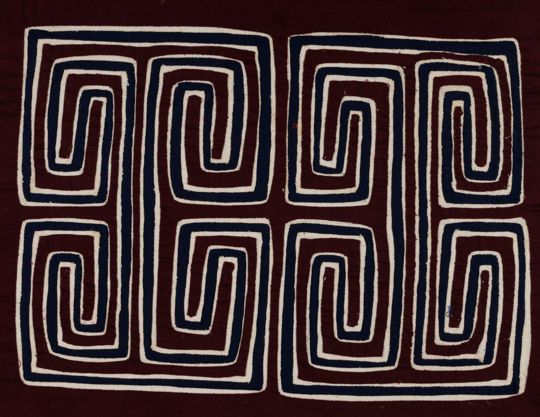 Traditional Burgundy Black And White Classic Design Mola