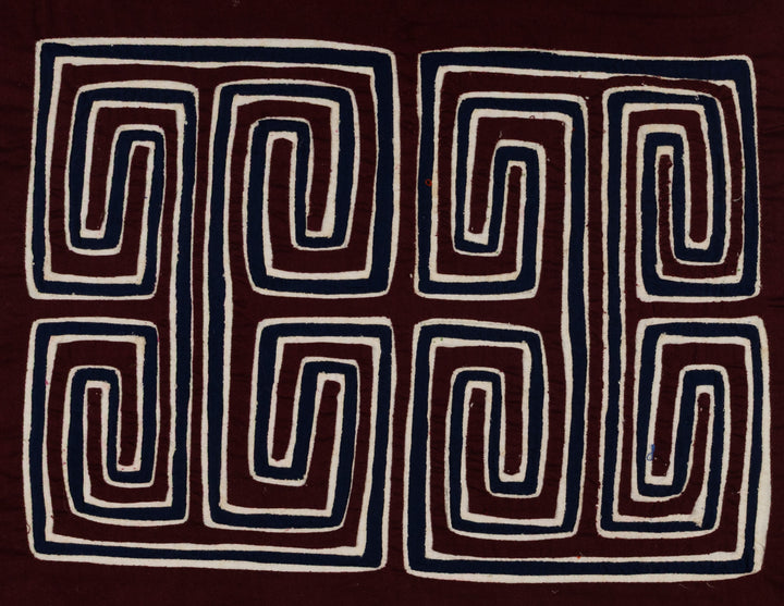 Traditional Burgundy Black And White Classic Design Mola