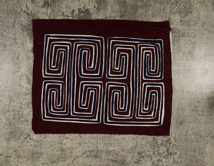 Traditional Burgundy Black And White Classic Design Mola