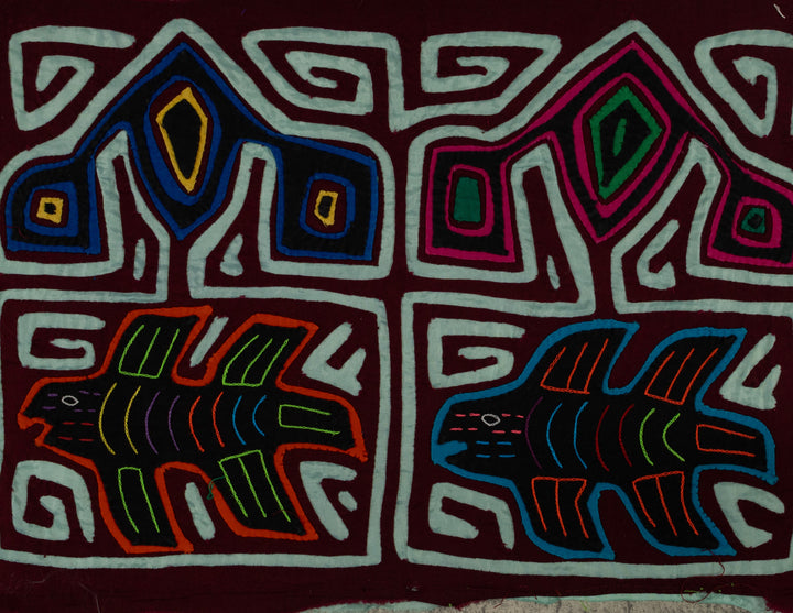 Classic Burgundy And Blue Fish Mola