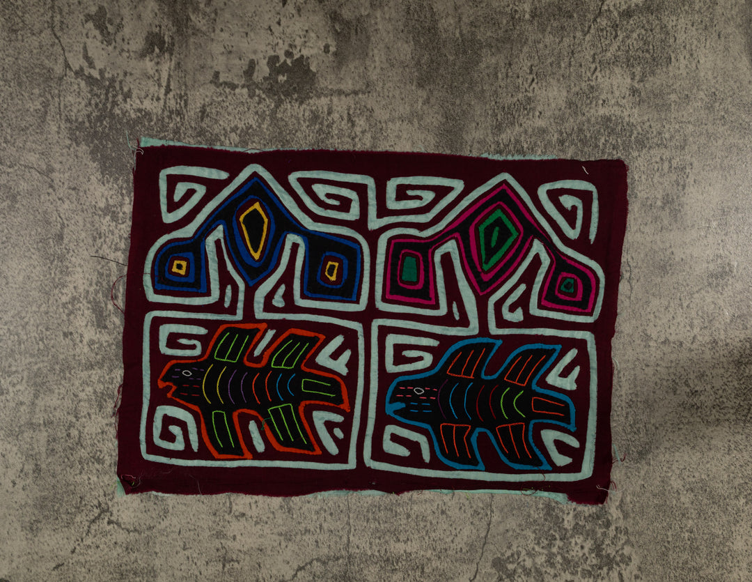 Classic Burgundy And Blue Fish Mola