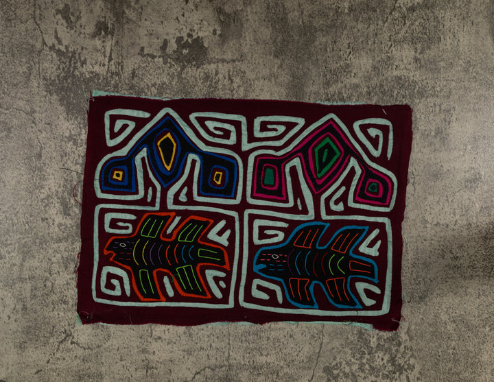 Classic Burgundy And Blue Fish Mola