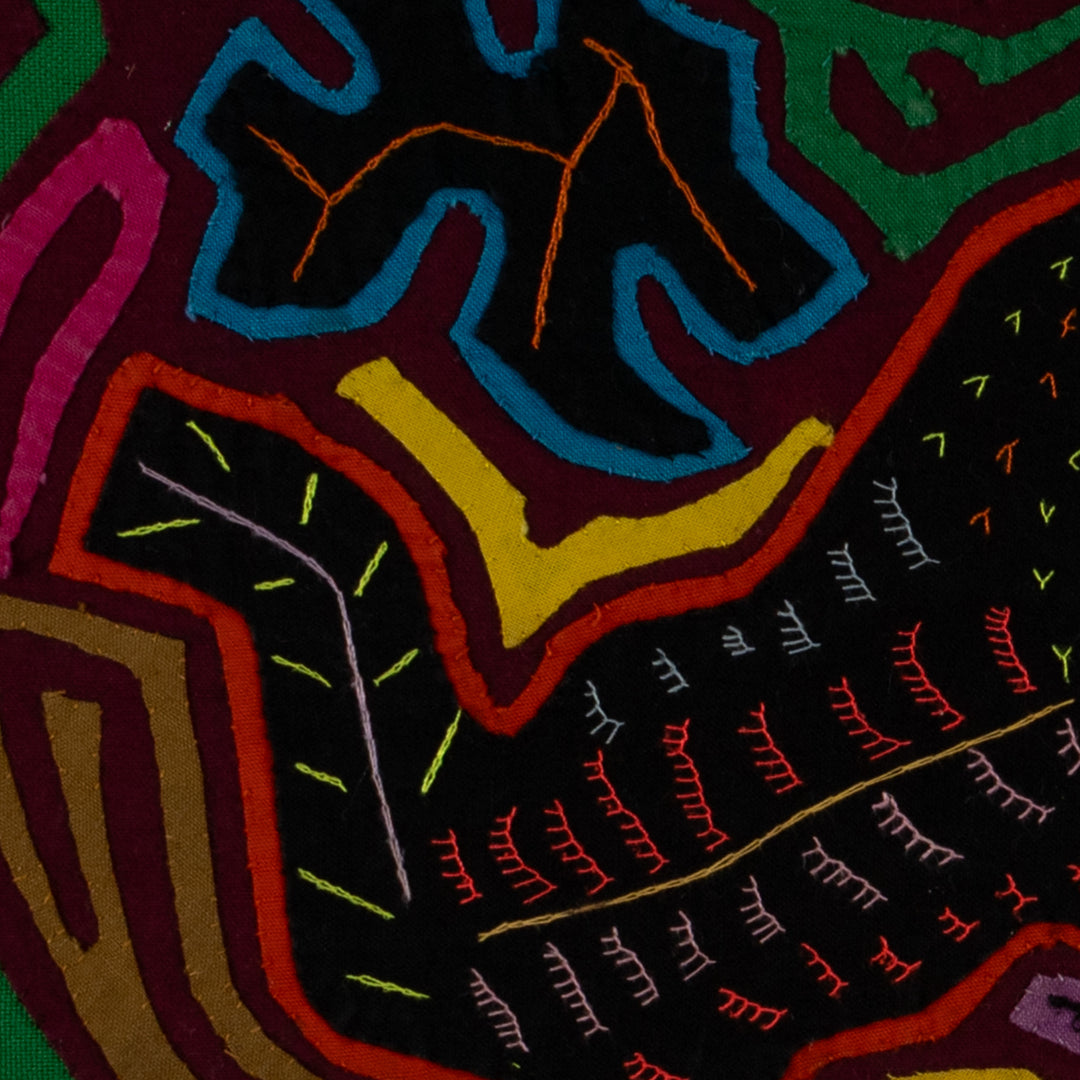 Burgundy And Green Puppy Dog In Action Mola