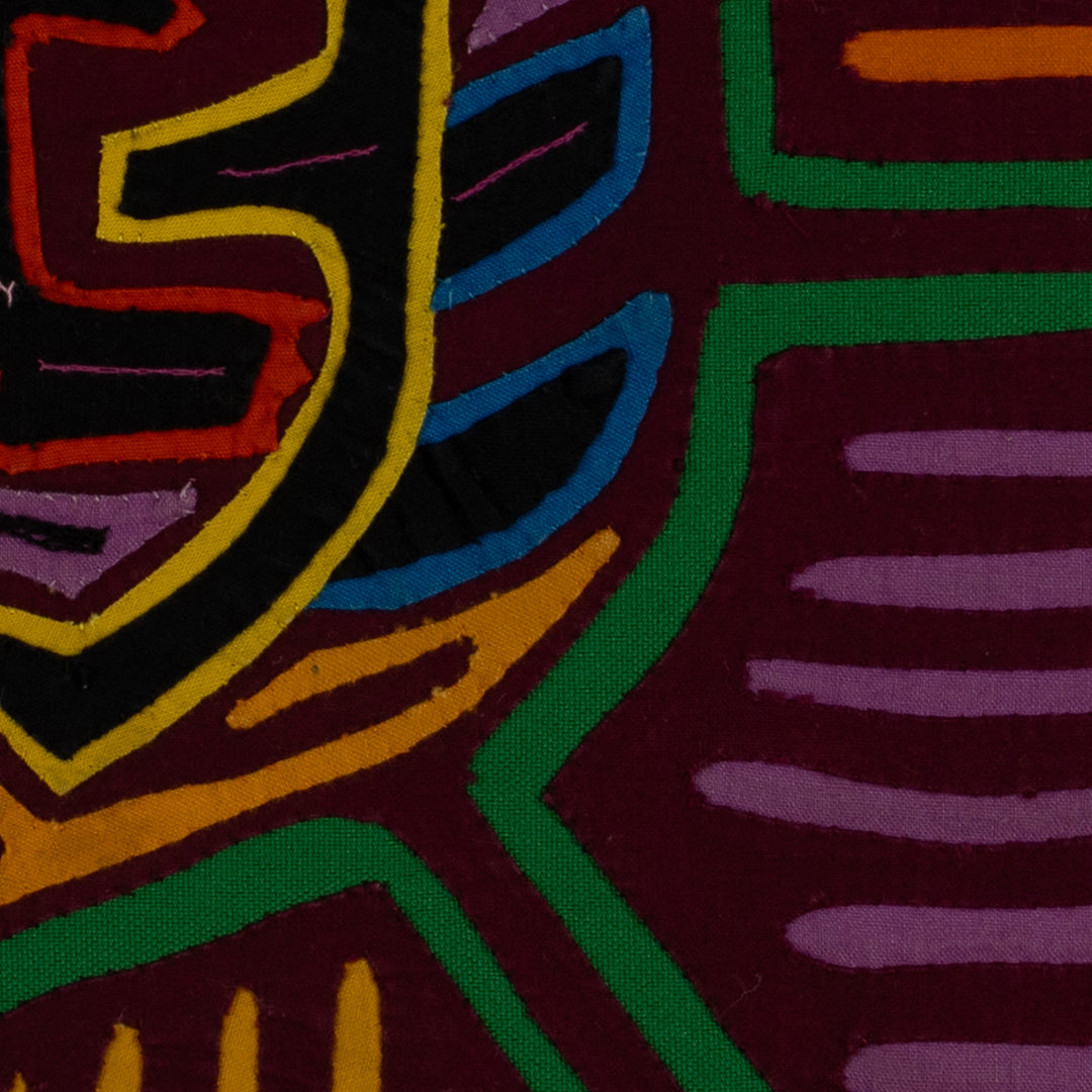 Burgundy And Green Puppy Dog In Action Mola