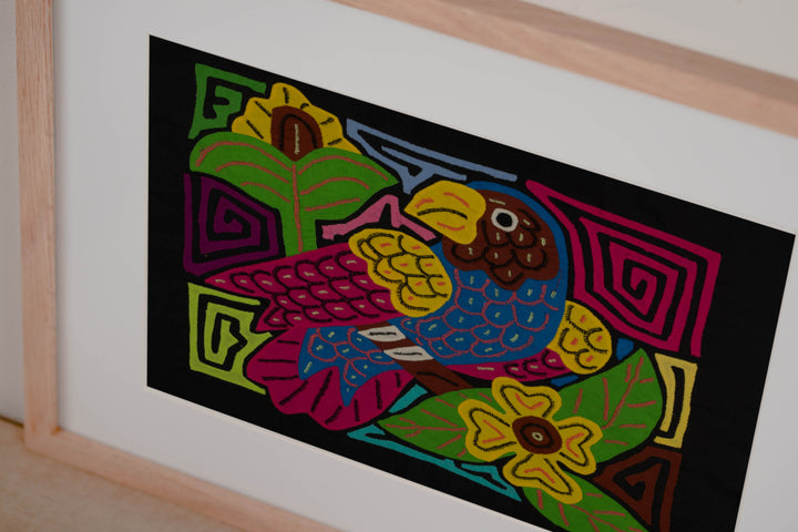 Fantasy Pink Blue And Yellow Parrot Bird Mola