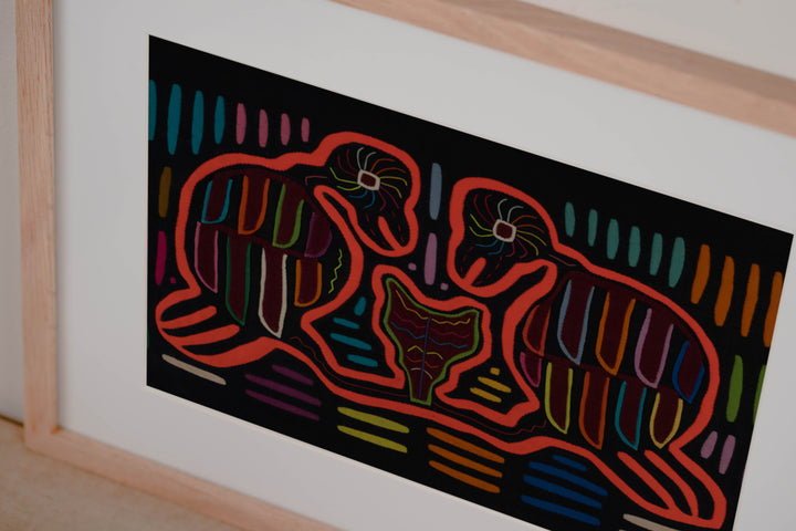 Classic Black And Neon Orange Bird Mola