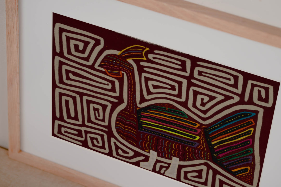 Traditional Burgundy And White Wild Turkey Mola