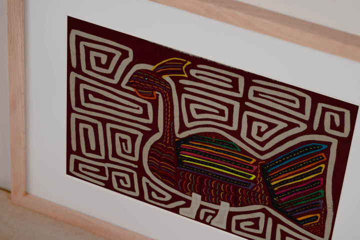 Traditional Burgundy And White Wild Turkey Mola