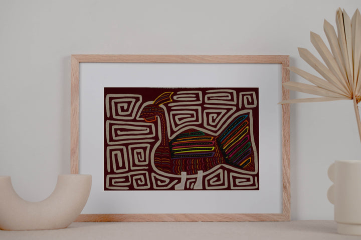 Traditional Burgundy And White Wild Turkey Mola