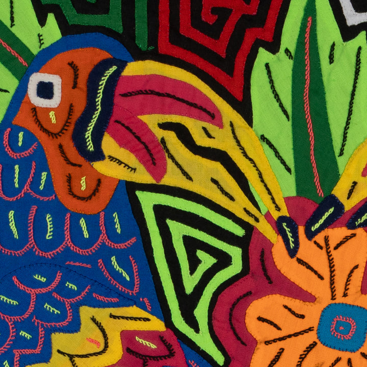 Fantasy Red Blue And Yellow Two Toucan Bird Mola