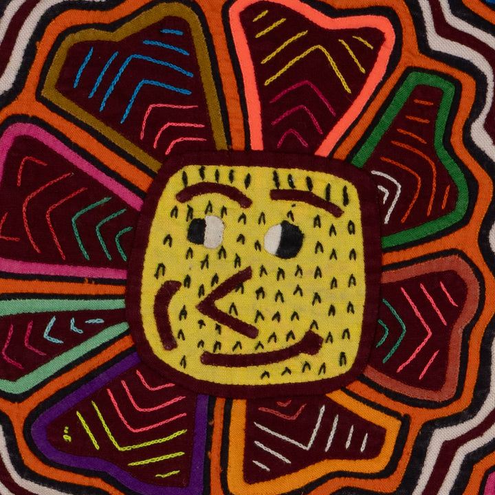 Traditional Orange And Yellow Sunflower Mola