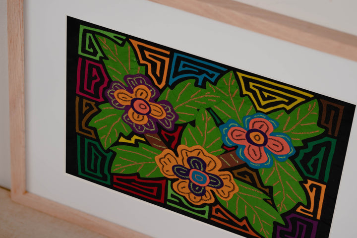 Three Jungle Flowers Mola