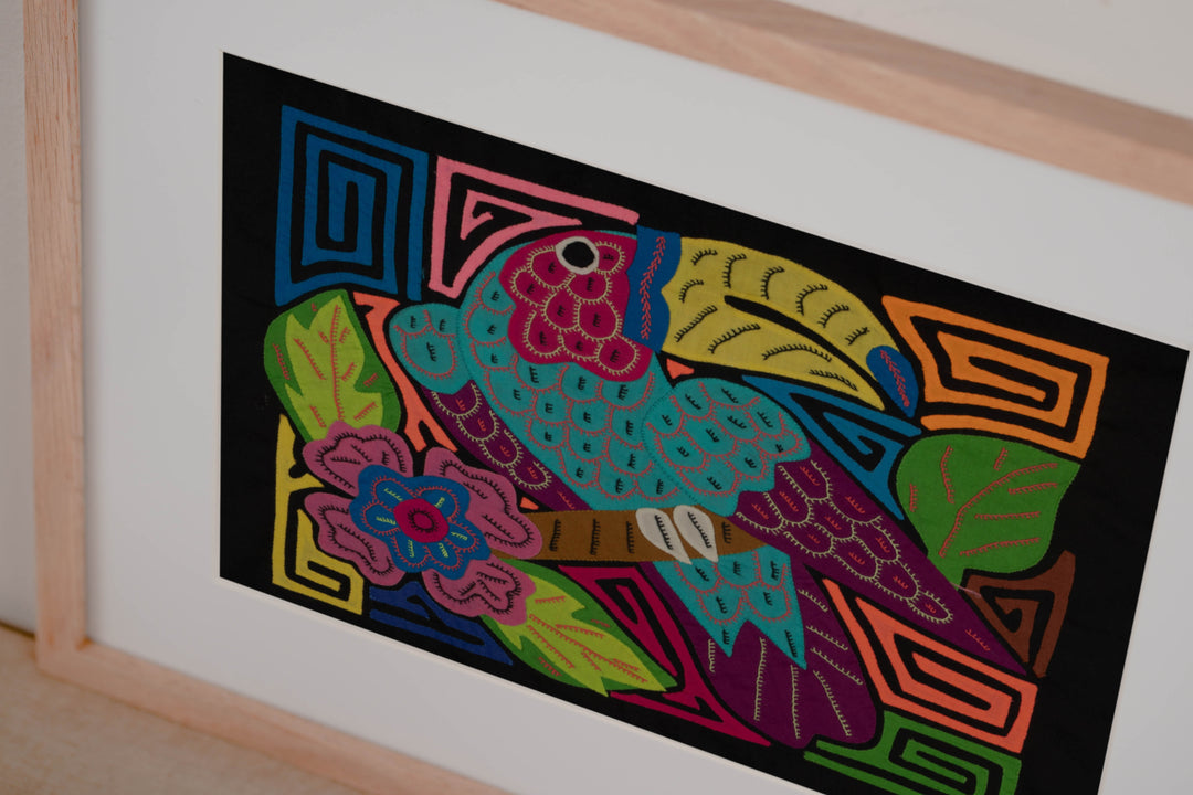 Fantasy Purple And Blue Toucan Parrot Bird Mola