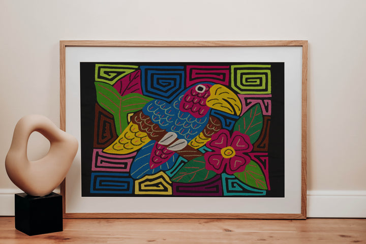 Fantasy Blue Yellow And Green Toucan Bird Mola