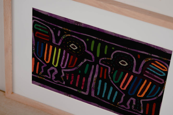 Vintage Black And Purple Bird Mola