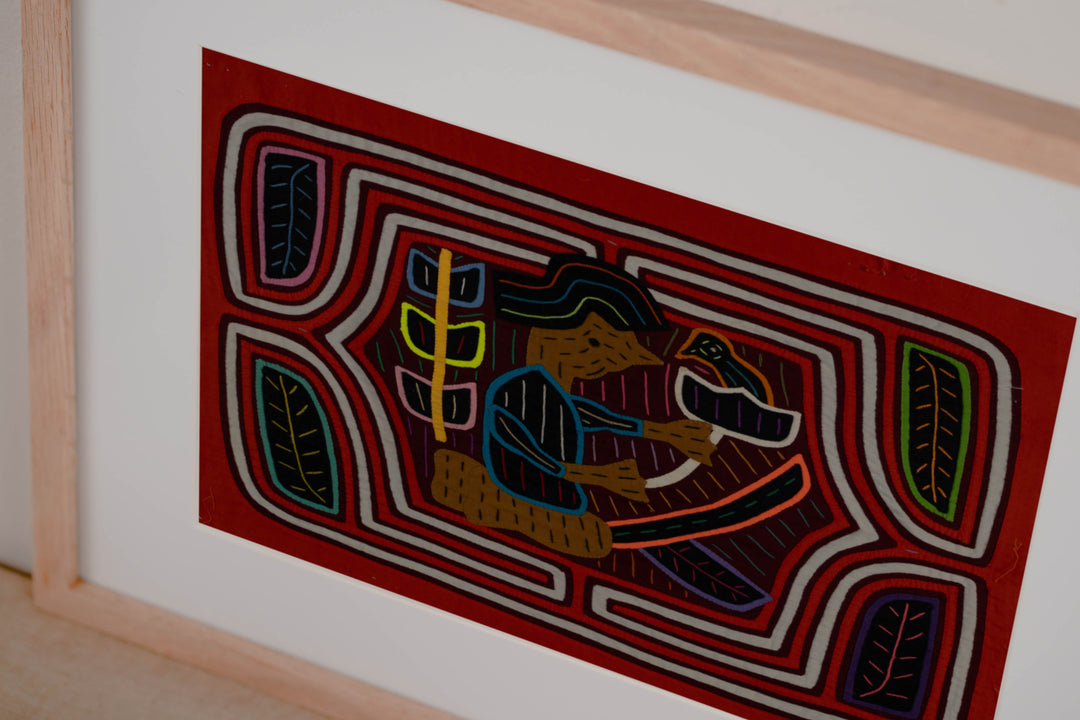 Classic Orange And White Lady In Her Garden Mola