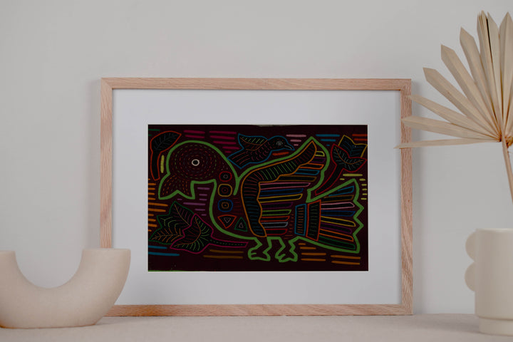 Classic Burgundy And Green Duck Mola