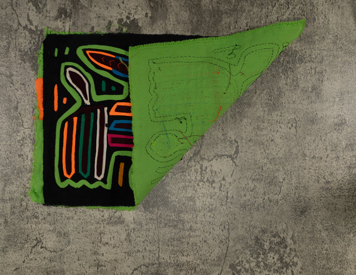 Classic Black And Green Jungle Bird Mola