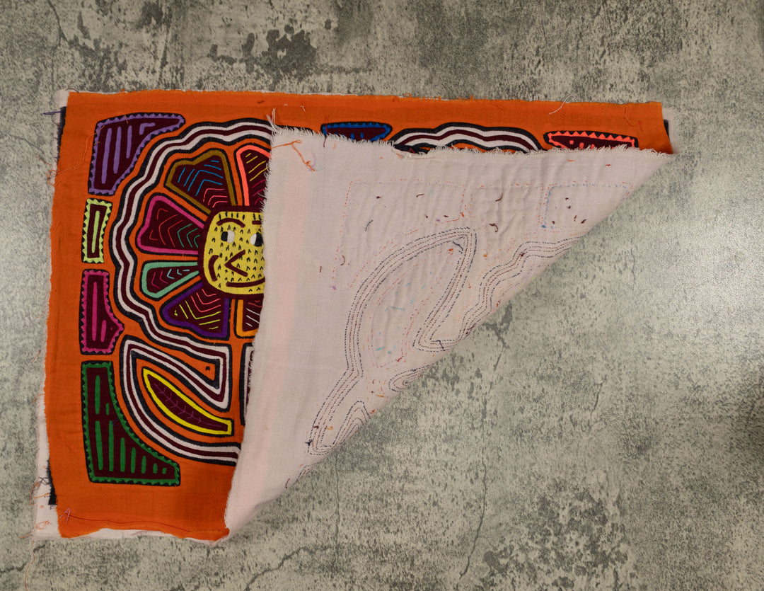 Traditional Orange And Yellow Sunflower Mola